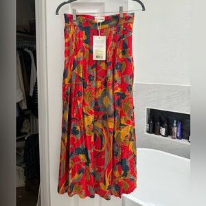 Brand new with tag Sezane pleated skirt with slit size 36 aka US 4